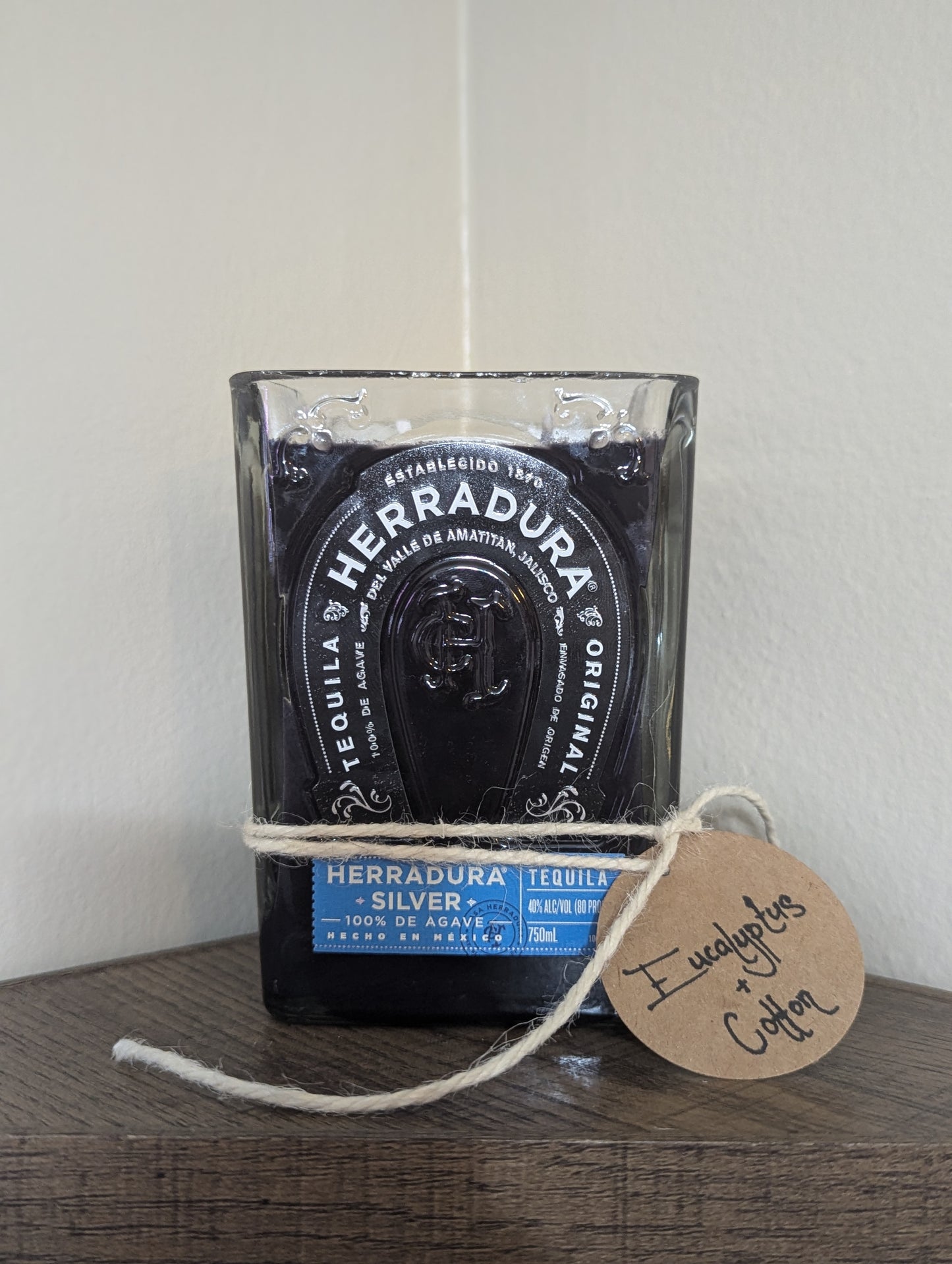 Tequila bottle candle