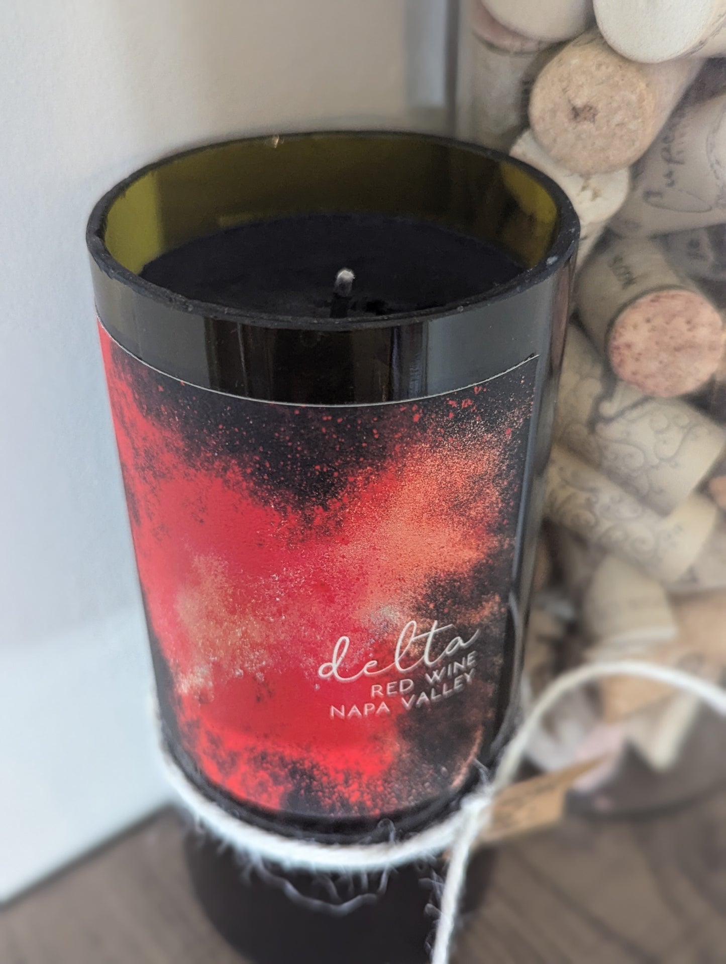 Wine bottle candle