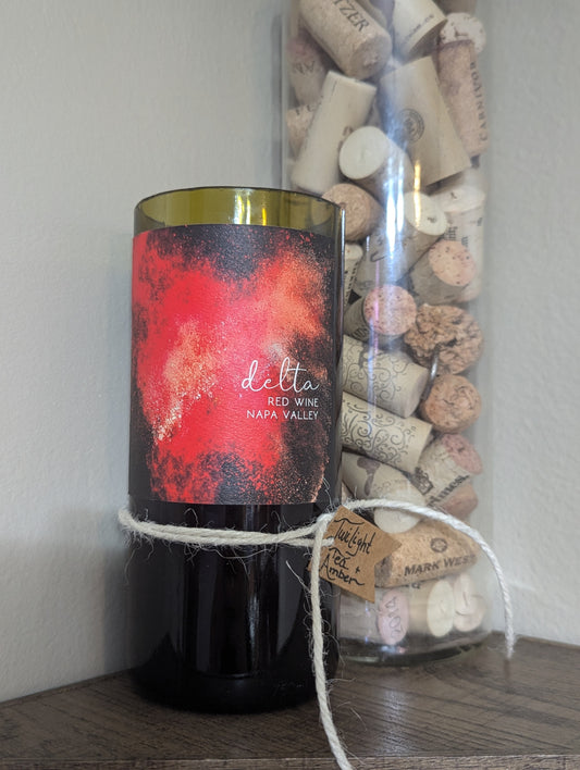 Wine bottle candle